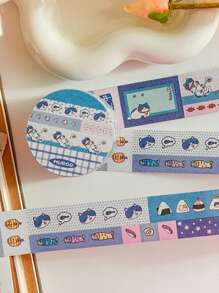 1 Roll High-Quality Student Scrapbooking Decorative Stickers, Cat Town Series, Suitable For Gifts, Office, Home, Marking, Labels, Classrooms, Entertainment Toys, Student Planner Creative Vintage Deco Stickers,School Supplies,Back To School