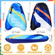 Aufblasbare Surf-Bodyboards mit Griffen, Strand-Schwimmbretter, leicht und tragbar, Wassersport-Bodyboard für Erwachsene, Sommer-Strand-Surfen, Schwimmen, 5 Stile, Strand-Essentials, Strand-Accessoires