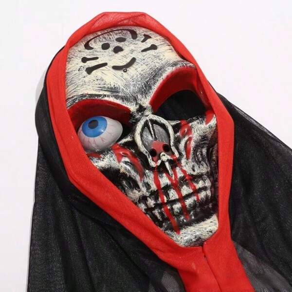 1pc Cosplay Mask Horror Mask, Grimace Mask, Halloween Mask, Stage Performance Mask, Little Ghost Head Mask, Red Demon Mask, Skull Head Mask, Dance Mask Funny