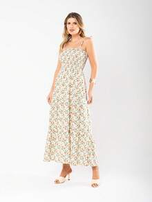 Ruffled Hem Knot - 米色 - 查看 6