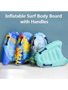 Aufblasbare Surf-Bodyboards mit Griffen, Strand-Schwimmbretter, leicht und tragbar, Wassersport-Bodyboard für Erwachsene, Sommer-Strand-Surfen, Schwimmen, 5 Stile, Strand-Essentials, Strand-Accessoires