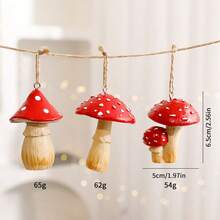 1 件圣诞装饰蘑菇挂饰，创意圣诞礼盒，工艺装饰