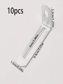 10 件 L 型角支架，90 度直角铁紧固五金配件，家具橱柜连接器 - 彩色 - 查看 8