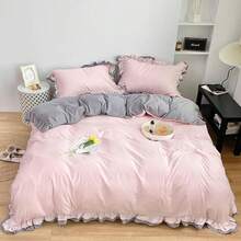 Duvet Covers Sets - Pink+Gray - View 9