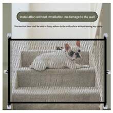 1 Set Foldable Dog Gate, Portable Pet Barrier, Suitable For Kitchen, Bedroom Entryways, Stairs, No Drill Installation, Convenient Home Protection, Pet Play And Rest