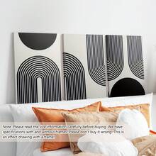Bộ 3 bức tranh vải canvas không khung và áp phích, nghệ thuật hình học trừu tượng hiện đại theo phong cách Bohemian, trang trí nhà cửa, tranh tường, trang trí phòng, bản in có độ phân giải cao, quà tặng ngày lễ, phòng khách, phòng ngủ, phòng ăn, nghệ thuật trang trí tường văn phòng, áp phích, nghệ thuật treo tường, đồ trang trí phòng, mùa thu, hiện đại (khung tùy chọn) - màu đen - Xem 4