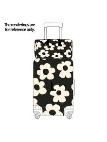 1pc Luggage Cover + 1pc Travel Bag, Plant Pattern Print, Unisex, Durable & Washable, Suitable For Travel, Family Visit Or Outing (Luggage Not Included) - Multicolor - View 4