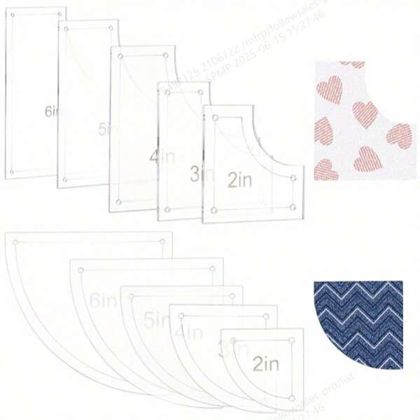 10pcs Acrylic Quilting Stencil Set - Transparent Rulers With Protective Film For DIY Crafts And Kitchen Art