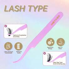 INSTKEE 30D+40D Cluster Self-Grafting False Eyelashes Set, 240pcs Natural Style False Eyelashes Set, Mixed Length 9-16mm, D Curl False Eyelashes With False Eyelash Glue Tweezers, Remover And Grafting Tools, Suitable For Beginners,Back To School