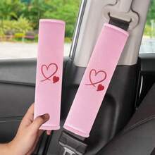 2pcs Embroidered Car Seat Belt Covers, Universal For Men And Women,Car Accessories - Multicolor - View 11