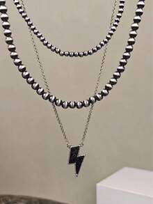 Collar colgante con rayo de imitación de perla y turquesa para mujeres, perfecto para fiestas, viajes y vacaciones - estilo 1 - Ver 17