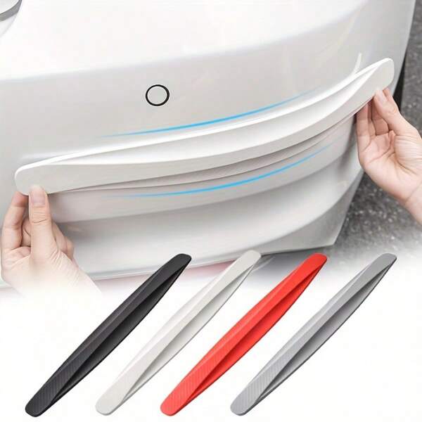 Car Bumper Anti-Collision Strips, Front And Rear Bumper Protector, Wider Body Scratch Prevention Adhesive Strips