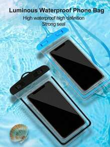 1 pieza Bolsa impermeable universal para teléfono, Funda impermeable para teléfono, Adecuada para iPhone 14, 13, 12, 11Pro Max, XS Plus y Galaxy S22, S23 y otros teléfonos móviles de 7.0 pulgadas o menos, Bolsa impermeable 3D para teléfono móvil, Compatible con iPhone 5/3/2/1 y otros modelos de teléfonos móviles, Adecuada para natación, buceo, rafting y otros deportes acuáticos, Funda para teléfono móvil, Billetera, Adecuada para deportes al aire libre, vacaciones de verano, viajes a la playa, piscina de resort
