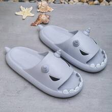 青少年恶魔拖鞋，厚底室内家居浴室淋浴凉鞋，夏季耐磨休闲拖鞋
