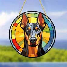 2D retro farbige Dackel Fenster Deko Anhänger aus Acryl, Deko Anhänger für Feiertage und Partys, Auto Innenraum Deko, verschiedene Tier Anhänger zur Auswahl, geeignet für Hunde- und Tierliebhaber