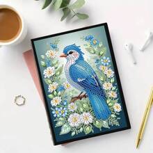 1 Conjunto Kit de Pintura de Diamante DIY com Cristais de Strass - Caderno de Couro Sintético Preto, Material Artesanal para Casa, Escritório e Escola, Presente Perfeito para a Volta às Aulas ou Acessório de Mesa Criativo, Presente Artesanal Único