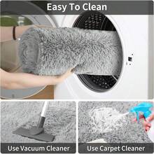 Merelax Soft Modern Indoor Shaggy Area Rug For Bedroom Livingroom Dorm Kids Room Home Decorative, Non-Slip Plush Fluffy Furry Fur Rugs Comfy Nursery Accent Floor Carpet 2x3 Feet, Grey - Grey-purple - 查看 11