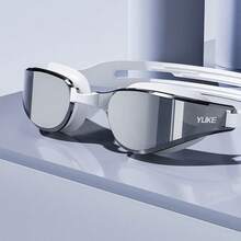 高清防雾防水游泳镜，男女皆宜 - 镀膜镜片，非常适合比赛和户外休闲、海滩必需品、海滩配件、泳池浮板 - 彩色 - 查看 12