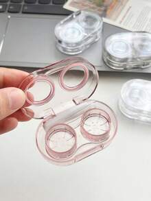 XIANG YU 新款透明防漏隐形眼镜盒，隐形眼镜收纳盒，镜片盒，储物盒，适合学校、户外旅行和居家使用，必备收纳工具 - 多色 - 查看 10