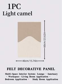 1 Piece Wall Mounted Soft Cushion Padding Anti-Collision Wall Protector, Reusable Home/Office Decorative Bulletin Board, Self-Adhesive Felt Wall Sticker For Covering Wall Imperfections, Suitable For Bedroom, Study, Living Room, Entryway, Office