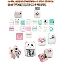 Mini Printer Camera Paper 57*25mm Thermal Label Paper, Sticker, White Self-Adhesive Paper, Compatible With Mini Portable Pocket Mobile Printer