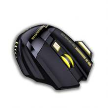 1pc New USB Wireless Mouse With Colorful Light, 2.4G Optical Mouse, Rechargeable Plug And Play, Suitable For Home And Office Use