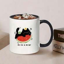 Party Painted Cartoon Style Pattern Ceramic Cups Tableware, Mugs, Coffee Cups, Tea Cups, Milk Cups, Ceramic Cups, Suitable For There Are A Variety Of Colours, Reusable Multi-Purpose Cups, Machine Washable, Durable And Microwaveable, Can Be Used For Milk, Coffee, Tea, Etc.
