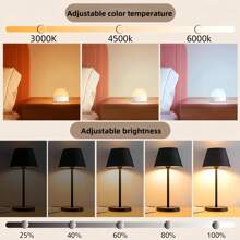 1 Piece, Multifunctional LED With Remote Control RGB Bulb, 3/15 Color Changes, Wall/Desktop Mounted Magnetic Bulb, Adjustable Brightness 3000K-6000K, Soft Bedside Night Light, Portable And Easy To Install, Suitable For Bedrooms, Living Rooms, Kitchens, Dining Tables