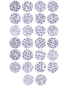 100 pezzi/set perline acriliche con grafica di lettere per il fai da te