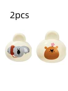 1/2件电动牙刷头保护套，便携式牙刷头收纳盒，卡通牙刷头套，适合旅行和居家使用，防尘透气 - 彩色 - 查看 13