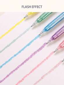 Languo 88 Colors Children's Campus Art Painting DIY Large Capacity Notebook Pen, Metallic Glitter Flash Gel Pen Set, No Color Blending And Stackable Colors, Highly Attractive Fluorescent Gel Pen, Flash Special Effect Painting 1mm High-Precision Pen Head Gel Marker Pen, Back To School Season, Halloween Drawing Gift Set.Guangna. - Multicolor - View 7