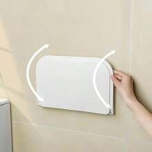 1pc Foldable Wall Mounted Shelf, Bathroom Toilet Bedside Mobile Phone Rack, Drill-Free Dorm Storage Rack For WiFi Router