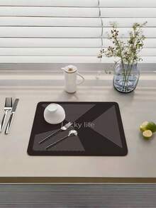 40*60/30*50 Striped Dish Drying Mat Set, Non-Slip Kitchen Countertop Mat Set, Absorbent Quick-Dry Placemat Set, Suitable For Sink And Countertop, Also Suitable For Dish Rack - Oval Wood - View 11
