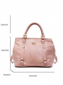 1 件 Low Tea 纯色尼龙背包，女士休闲学院风时尚背包，顶级单手携带设计，拉链开合，可调节肩带，可单肩或双肩使用，适合旅行，女士礼物，非常适合通勤、户外、旅行、徒步旅行和休闲穿着 - 粉色 - 查看 2