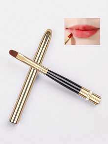 1pc/2pcs/4pcs Gold Silver Mini Soft Multifunctional Portable Lip Brush, Concealer Brush, Lipstick Blending Brush