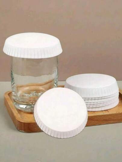 50/100个一次性纸杯盖，水杯和咖啡杯防尘盖，适用于家庭、酒店等