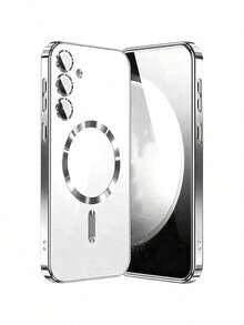 豪华无线充电磁吸手机壳，带镜头保护镀层，透明防震TPU材质，兼容三星Galaxy S25 S25Edge S25Plus S25Ultra S24 S24Ultra S24Plus S24FE S23FE S23Ultra S23Plus S22Ultra S20FE S21FE S21Ultra/A16 A26 A36 A56 A15 A25 A35 A55 A14 A34 A54 /Note10 Note10Plus Note20 Note20Ultra，防水防摔防刮。 - 銀色 - 查看 3