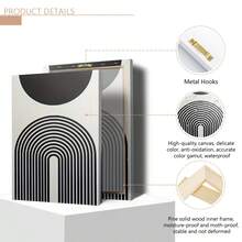 Bộ 3 bức tranh vải canvas không khung và áp phích, nghệ thuật hình học trừu tượng hiện đại theo phong cách Bohemian, trang trí nhà cửa, tranh tường, trang trí phòng, bản in có độ phân giải cao, quà tặng ngày lễ, phòng khách, phòng ngủ, phòng ăn, nghệ thuật trang trí tường văn phòng, áp phích, nghệ thuật treo tường, đồ trang trí phòng, mùa thu, hiện đại (khung tùy chọn) - màu đen - Xem 10