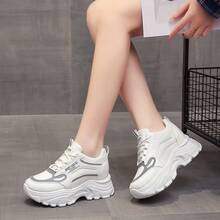 Women's Chunky Sneakers, 2025 New Thick-Sole Casual Sports Shoes, Comfortable Breathable Design For Autumn