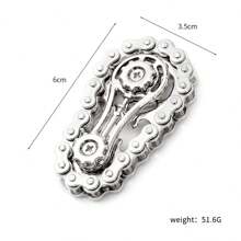 1Pc Metal Gear Chain Fidget Toy, Relieve Stress By Rotating Bicycle Chain With Hands, Multiple Ways To Play,Teen Gift, Desk Toy