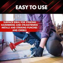 YIYITOOLS - Martillo muerto de 24 onzas (24 onzas), bola de doble cabeza, golpe plano, antideslizante, 1.5 libras, naranja (YY--001) - Martillo de bola de 24 oz - Ver 7