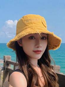 女士大檐帽日式防晒百搭渔夫帽夏季时尚防晒帽