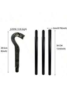 1 件 Cosplay 塑料蛇头权杖道具，埃及法老王魔术师权杖，吹塑工艺品（DIY 组装玩具），PVC 连衣裙，蟒蛇，权杖道具，白色羽毛蟒蛇，沉睡魔咒，男士手杖