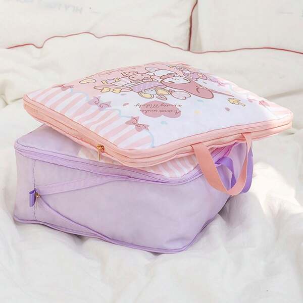 Sanrio Bolsa de almacenamiento para viaje de Sanrio Kitty, Kuromi y My Melody, adecuada para organización del hogar