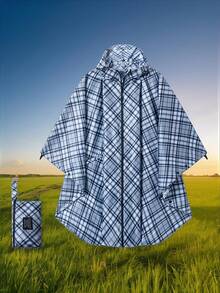 Lightweight Rain Poncho With Zipper, Waterproof Raincoat With Hooded And Pocket, Portable Rain Jacket For Adult Outdoor Activities Summer Cooling, Beach, Travel, Spring Summer Picks, Brides Maid Gifts, Room, Bedroom Decor, Bedroom Decor, Beach, Travel, For Men, For Women, Vacation,Cute Stuff - Multicolor - View 9