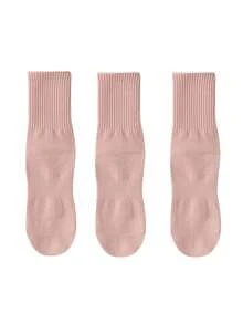3 Pairs Women's Non-Slip Yoga Socks, Suitable For All Seasons, With Grip Silicone Soles, Ideal For Ballet, Dance, Pilates, Gym - Multicolor - View 11