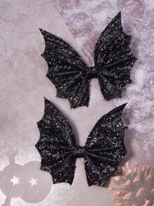 2 buc/4 buc cleme de păr în formă de liliac de Halloween, accesorii unice de păr în stil gotic Y2K, potrivite pentru stil închis, Halloween, Crăciun