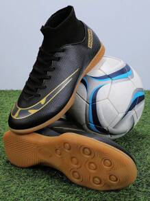 Zapatos de fútbol para hombres con tacos antideslizantes, altos y con cordones, adecuados para entrenamientos de fútbol sala, aptos tanto para hombres como para mujeres