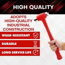 YIYITOOLS - Martillo muerto de 24 onzas (24 onzas), bola de doble cabeza, golpe plano, antideslizante, 1.5 libras, naranja (YY--001) - Martillo de bola de 24 oz - Ver 4