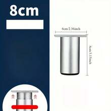 4PCS Aluminium Alloy Furniture Legs - Round Adjustable Sofa Legs Furniture Cabinet Legs, Funiture Feet For Cabinet Desk Table Chair Sofa Bed, Silver